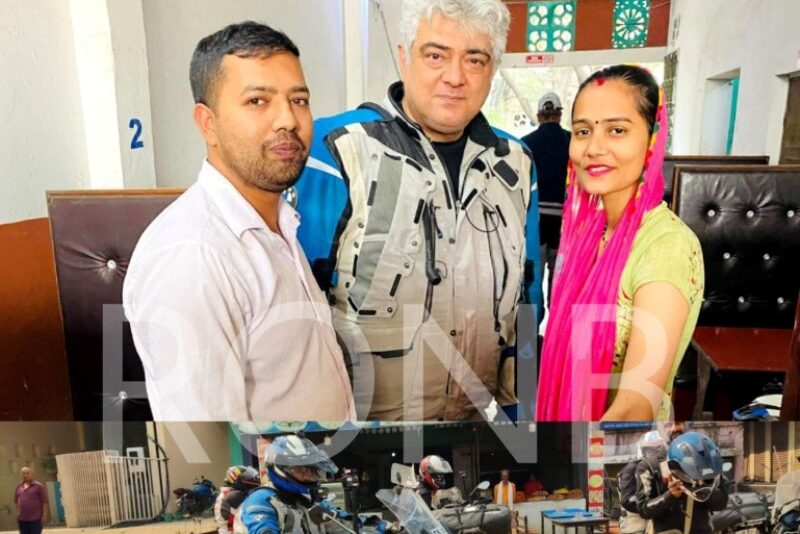 वीएमडव्लू बाइक हाँक्दै नेपाल आए दक्षिण भारतीय सुपरस्टार अजित कुमार