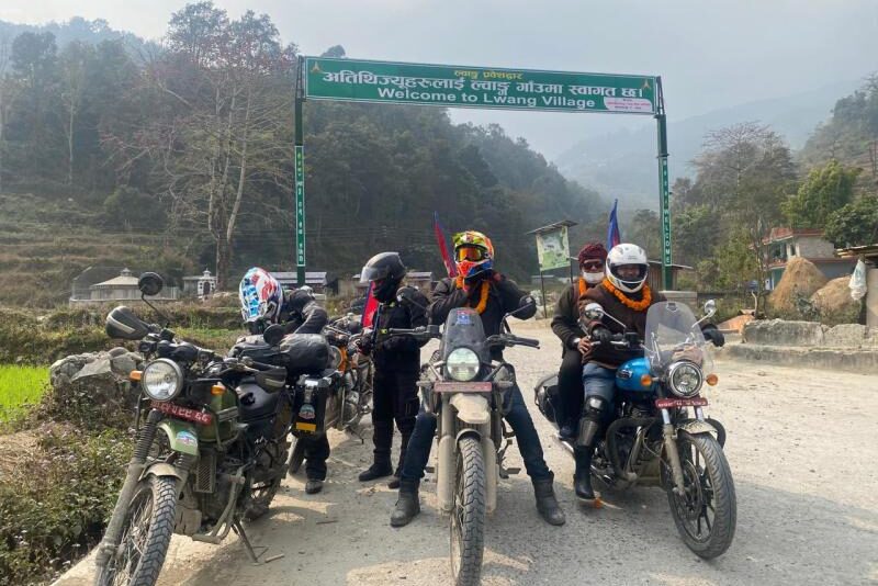 पर्यटन पर्बद्धनका लागि बुलेट हाउसको आयोजनामा काठमाडौं–स्याङ्जा राइड सम्पन्न