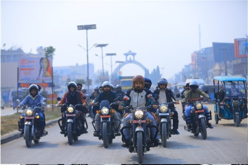 जनकपुरदेखि सिन्धुलीसम्मको रोमाञ्चक यात्रा सहित रोयल इनफिल्डको महा राइड सम्पन्न