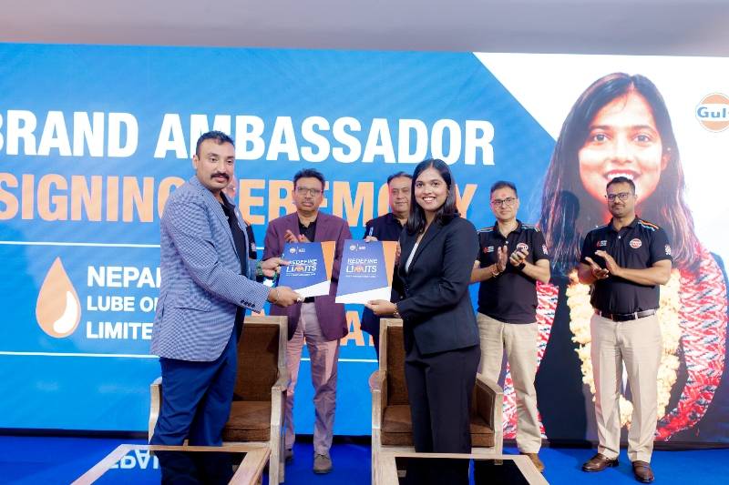 गल्फ लुब्रिकेन्टको पार्टनर मिट सम्पन्न, पूजा महतो बनिन् ब्रान्ड एम्बेसडर