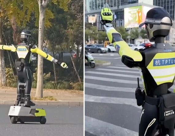 चीनका सडकमा अब रोबोटिक ट्राफिक प्रहरी