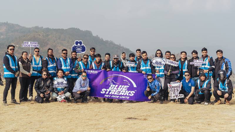 यामाहा ब्लु स्ट्रिक्सको जर्सिङपौवा राइडमा ३५ जना राइडर सहभागी, रेसिङ च्याम्पियनसँग विशेष भेटघाट