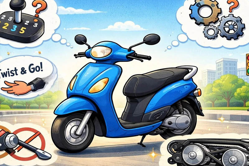 स्कुटरमा मोटरसाइकल जस्तो गियर किन हुँदैन? सुविधा र प्रविधिको रोचक कारण