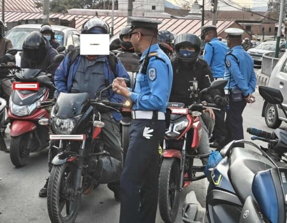 ट्राफिक प्रहरीको कारबाहीमा १७५ राइड सेयरिङ सवारीसाधन
