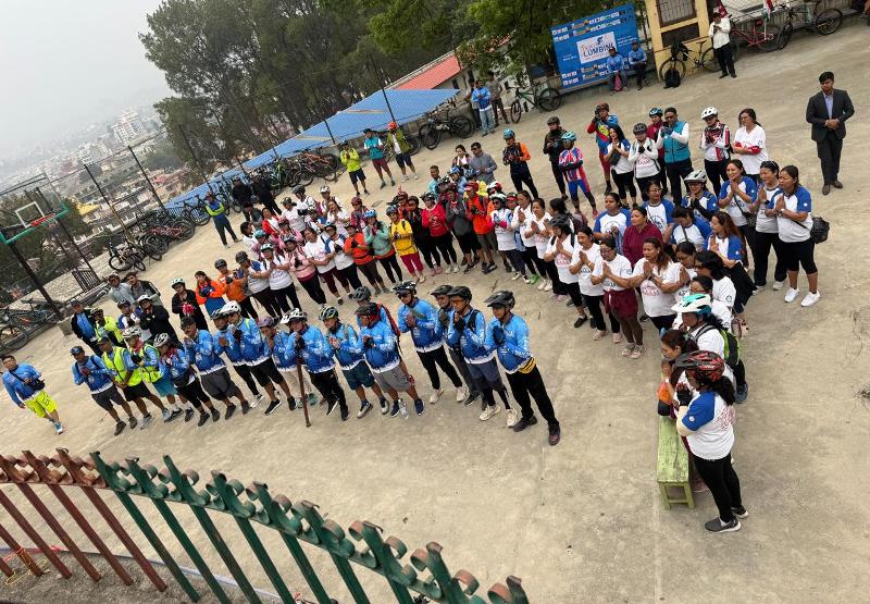 काठमाडौं–लुम्बिनी साइकल यात्रा सुरु
