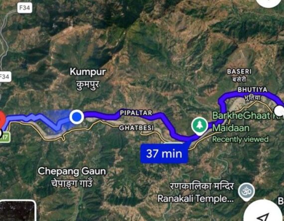 धादिङबेसी जाने वैकल्पिक सडक सञ्चालनमा