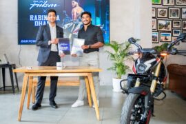 बजाज पल्सर एनएस सिरिजको ब्रान्ड एम्बेसडरमा रविन्द्र ढाँट