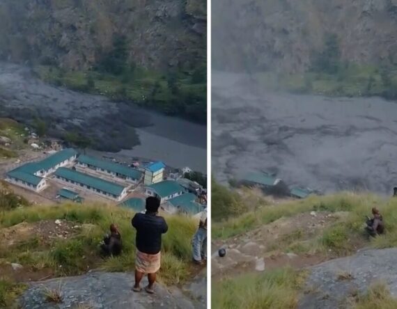 बुढीगण्डकीको बाढीले बगायो जलविद्युत् परियोजनाको क्याम्प र सोतीको मोटरेबल पुल