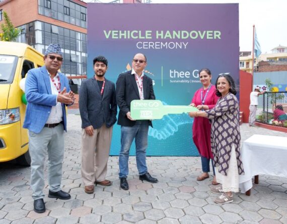 युलेन्स स्कुललाई ४० वटा सीएचटीसी ब्रान्डका इलेक्ट्रिक भ्यान हस्तान्तरण