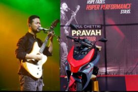 विपुल क्षेत्रीको कन्सर्टमा जगदम्बा मोटर्सद्वारा बुटवलमा टीभीएस एन्टर्क १५० सार्वजनिक
